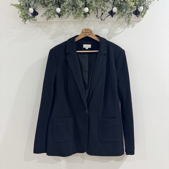 LOFT Jackets & Blazers - Loft Blazer Ponte Knit Gold Button Blazer Corporate Professional Size 14 KD